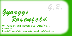 gyorgyi rosenfeld business card